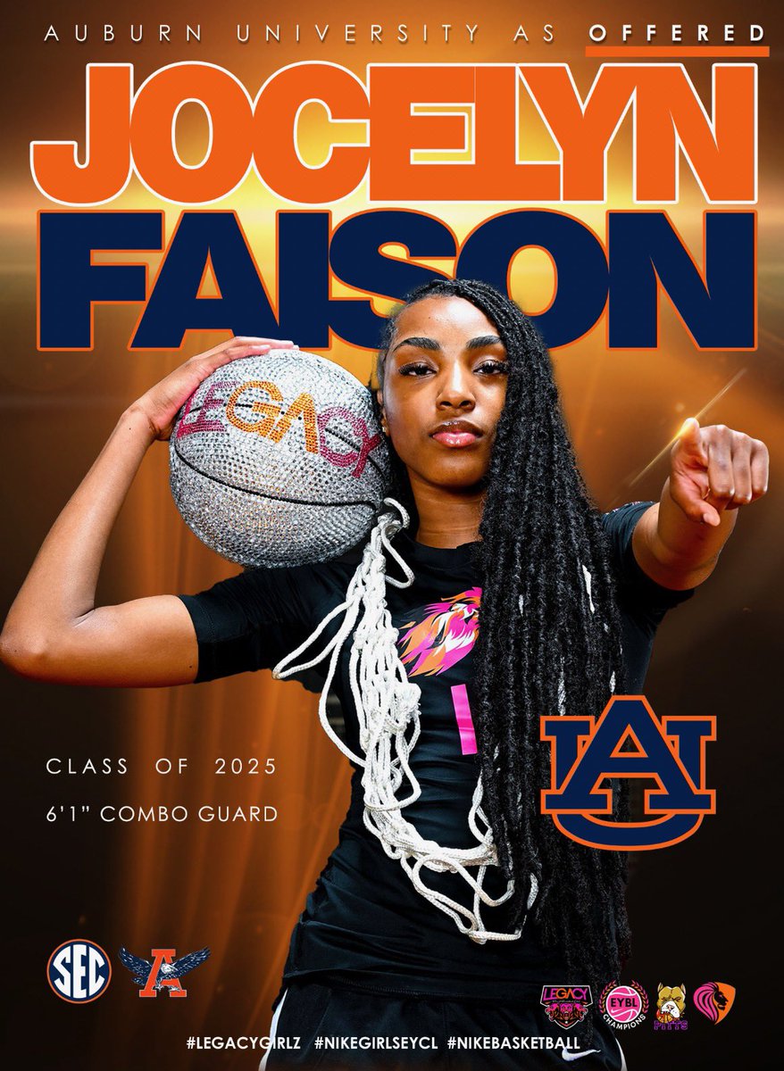 Jocelyn Faison (@jocelynfaison) on Twitter photo After a great conversation with coach D, I am blessed to receive an offer from Auburn University! Thank you for the opportunity 🙏🏽 <a href="/AuburnWBB/">Auburn Women's Basketball</a> After a great conversation with coach D, I am blessed to receive an offer from Auburn University! Thank you for the opportunity 🙏🏽 <a href="/AuburnWBB/">Auburn Women's Basketball</a>