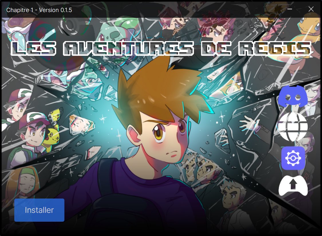 Regis_Story's tweet image. Hello dresseurs,

Vous vous souvenez peut-être d'un tweet mentionnant des travaux sur le launcher ?

Aujourd'hui, on vous annonce qu'il est disponible !

Art par @James_B59 
Launcher par @Raty__ 

#pokemon #psdk #fangame #regis