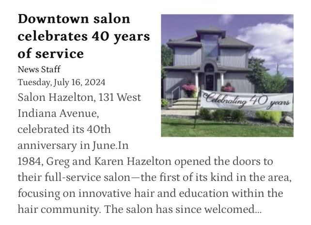 #hazelton&amp;co #womanowned #localbusiness #avedasalon #supportlocal #vegan #organic #aveda #selfcare #hairsalon #newsarticle #publish #anniversary #downtownperrysburg