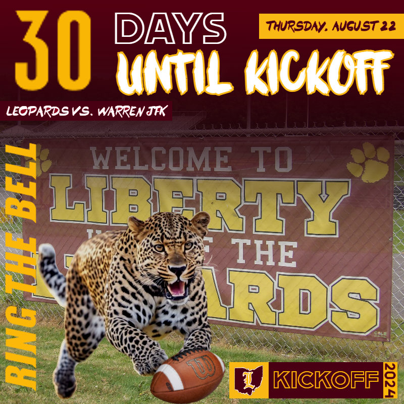 LibertyLeops_FB's tweet photo. Thursday Night Football at Leopard Stadium in 30 days!!!
#kickoff2024 https://t.co/P7qaNZR0xJ
