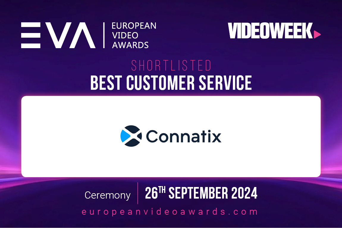 Connatix's tweet photo. Exciting News!🚨 The European Video Awards have shortlisted Connatix for Best Customer Service!🎉 This nomination recognizes a company that goes above and beyond for its customers. We're honored to have been recognized by EVA this year! #EVA24 https://t.co/rBT41lFQ1w