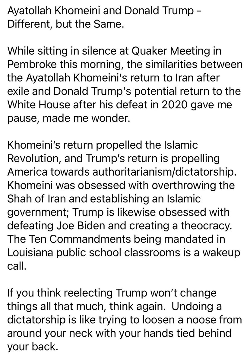 peaceabbey's tweet photo. #Trump #Dictatorship #theocracy #Democracy https://t.co/BTknrcoklf