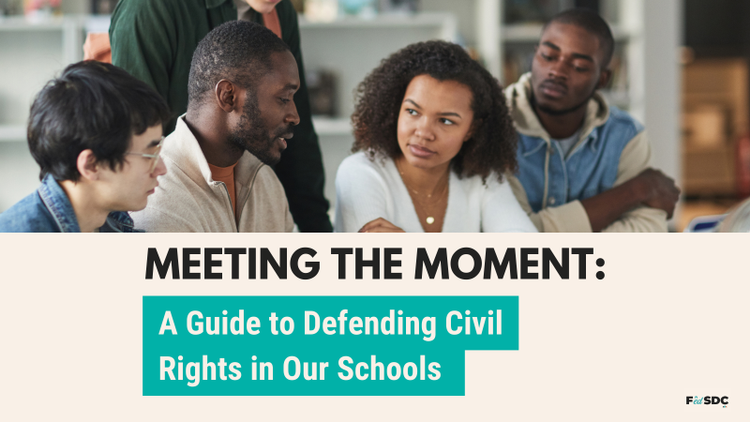 🏫📚 The right to attend school free from discrimination is under attack. <a href="/FedSDC/">FedSDC</a> has released a new guide on fighting the coordinated efforts to undermine racial and social justice in education. Read it now: fedsdc.org/meeting-the-mo…