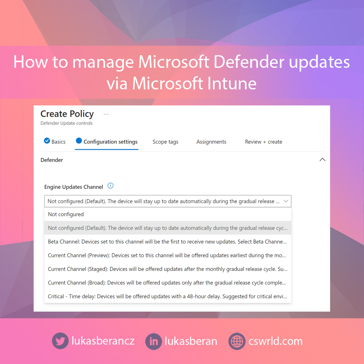 After the recent problems with the update to CrowdStrike's security solution that caused huge problems around the world, it's a good idea to take a look at the gradual update distribution options within Microsoft Defender for Endpoint.

Microsoft Defender for Endpoint supports