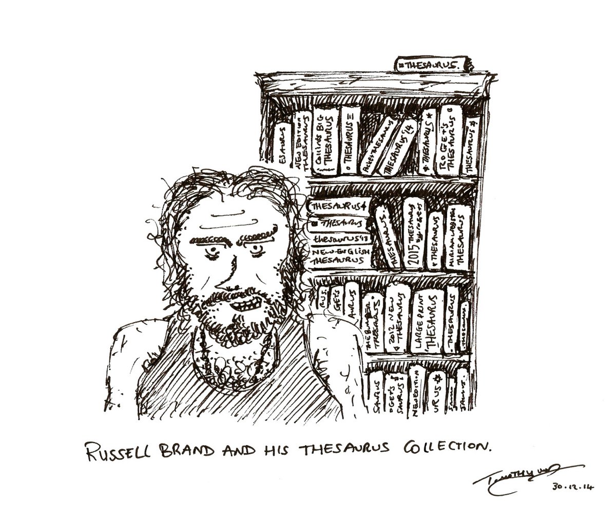 Seems like this cartoon I drew of Russell Brand nearly 10 years ago is still relevant by the looks of things...