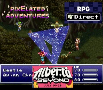 It’s the perfect #RPG Event Storm!
 
Geo Mythica, an 8-bit #JRPG globetrotting adventure to save Earth is part of...
🇨🇦 Alberta &amp; Beyond (July 19-28)
✨#PixElatedFestival (July 28 - Aug 5)
⚔️ #RPGDirect (July 27 - Aug 5)

Lots to come… so play and follow for more! 
Link below 👇