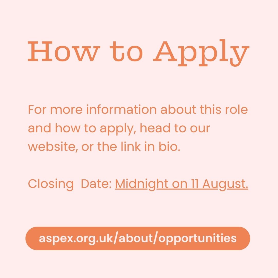 We’re Hiring!✨

Join our team as a Creative Programme Assistant &amp; work closely with the Curator/Programme Manager &amp; Creative Engagement team to deliver our exciting seasonal programme of exhibitions &amp; events. 

📅 Closing Date: 11 August
➡️ Find out more: bit.ly/4dsZQLI