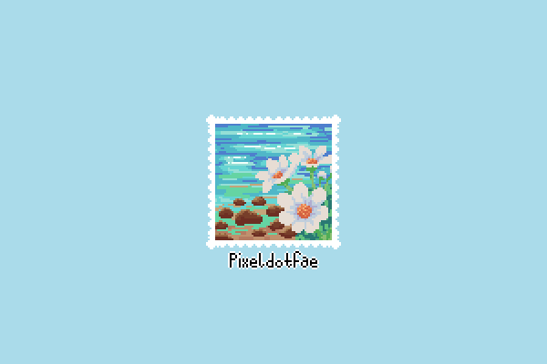 By the water~ Would this make a good wallpaper? I kinda want to try making a bigger version ☺️

#pixelart