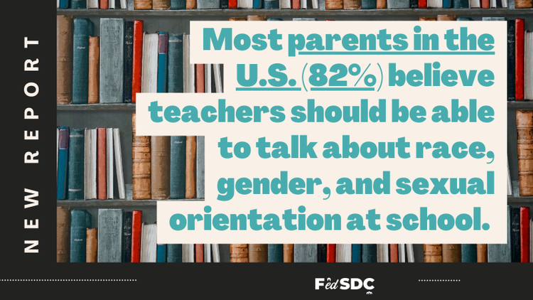 Most parents (82%) believe teachers should discuss race, gender, and sexual orientation, but censorship abounds. A new guide by <a href="/FedSDC/">FedSDC</a> highlights how communities can defeat such censorship campaigns: fedsdc.org/meeting-the-mo…