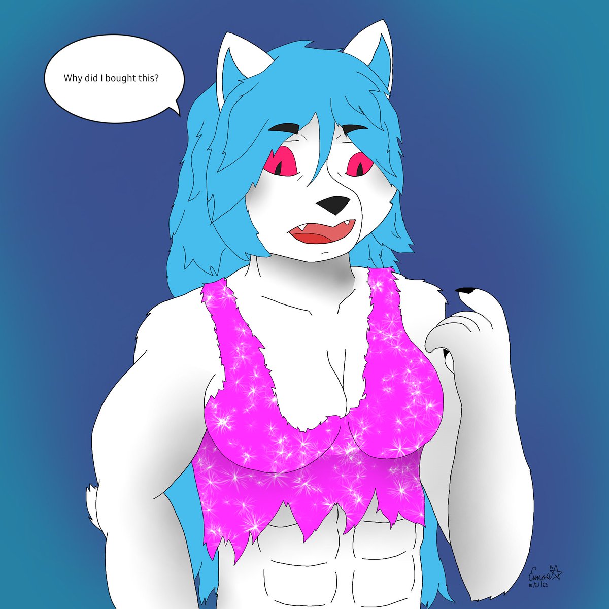 EunosMatsuda's tweet photo. When buying extra clothes, make sure you dont buy embarrassing shirts!
But at least you can throw it away after the TF.
Old drawings from last year
#TFTuesday #Werewolf #FemaleWerewolf https://t.co/Bs3sOSpSSt