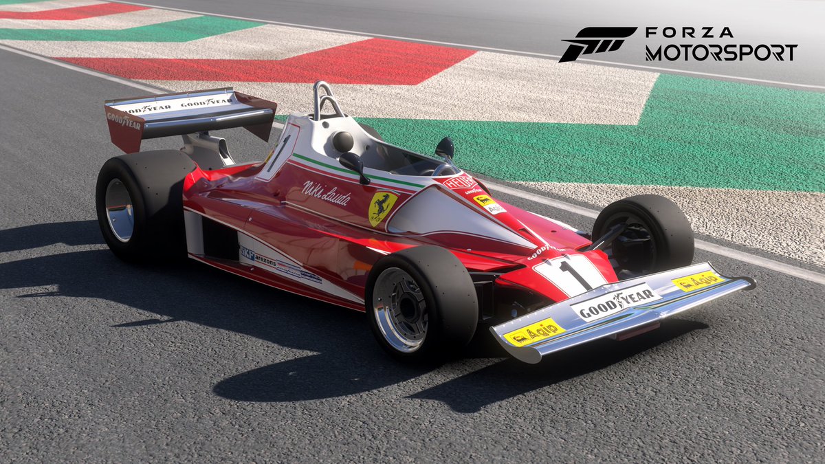 ForzaMotorsport's tweet photo. The 312T was driven by one of the greatest legends in F1 history. Niki Lauda is considered one of the greatest drivers in the history of the sport. Lauda won the F1 World Championship three times, in 1975, 1977 and 1984. He is also remembered for his remarkable comeback from a near-fatal accident at the 1976 German Grand Prix. Lauda's resilience and determination both on and off the track have left a lasting impact on the world of motorsport.