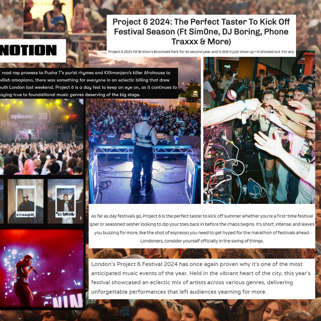 Hot off the press 🗞️🔥⁠
⁠
Rounding up some of our favourite mentions and quotes from Project 6 2024 ➡️

#Project6Festival #Project62024 #Press #Reviews #Magazines #London #Festival #LiveMusic