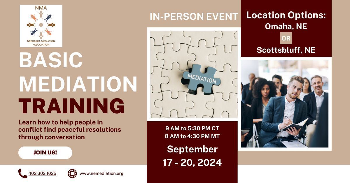 NebraskaODR's tweet photo. Interested in learning the skills of a mediator to help in your professional career? If you work with people, mediation skills can be very useful! More information about training and registration is available at https://t.co/EXCE27prUS https://t.co/yB3sbauw6r