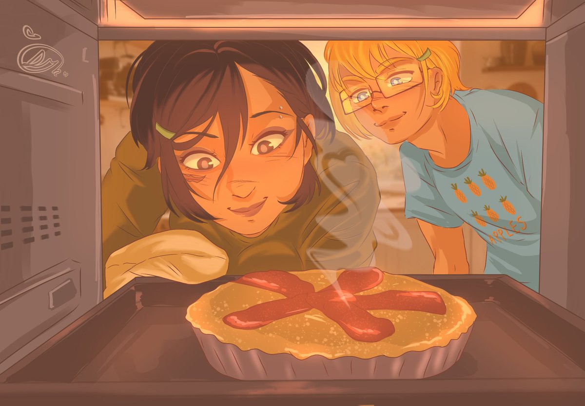 Baking with mikasa and armin 

I have so many Modern Au/School caste Hcs and ideas i always wanna draw omlllll