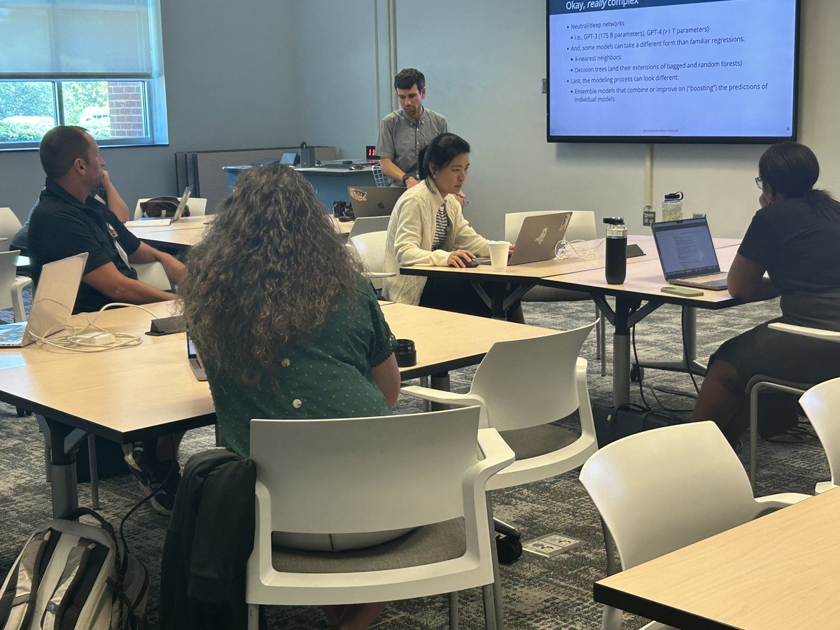 FridayInstitute's tweet image. We're diving into the world of #LearningAnalytics with an introduction to R and Python syntax, workflow, and data. Setting the stage with compelling research questions to guide our journey. Let’s unlock the power of data together! @LASER_Institute