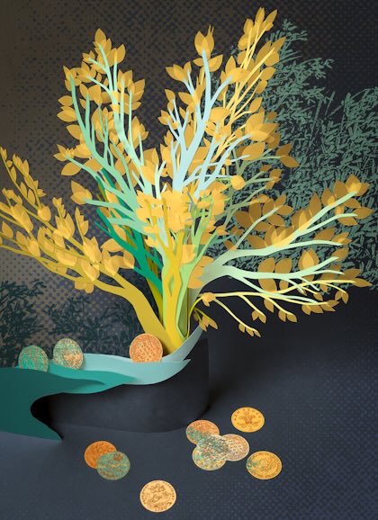 Killingtonarts's tweet image. Exceptional images by the wonderful @CatONeil for Wellcome Collection. These carefully constructed paper cut-out illustrations are photographed and overlaid with digital colour &amp;amp; texture to bring visual &amp;amp; metaphorical depth. 
#wishingtree #illustration
lnkd.in/eNg6M9kE