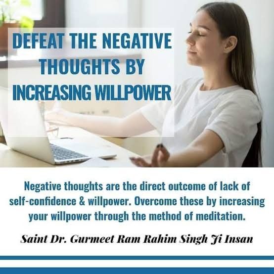 pariinsa077's tweet photo. Fight off negative thoughts & win the battle of life..!
Our life is limited, so make every moment count. meditate regularly to #DefeatNegativity as Ram Rahim Ji suggests, meditation increases the #PowerOfPositivity, which helps to #ControlNegativity, so meditation..🧘♀️ https://t.co/bzvt1Ysb3u