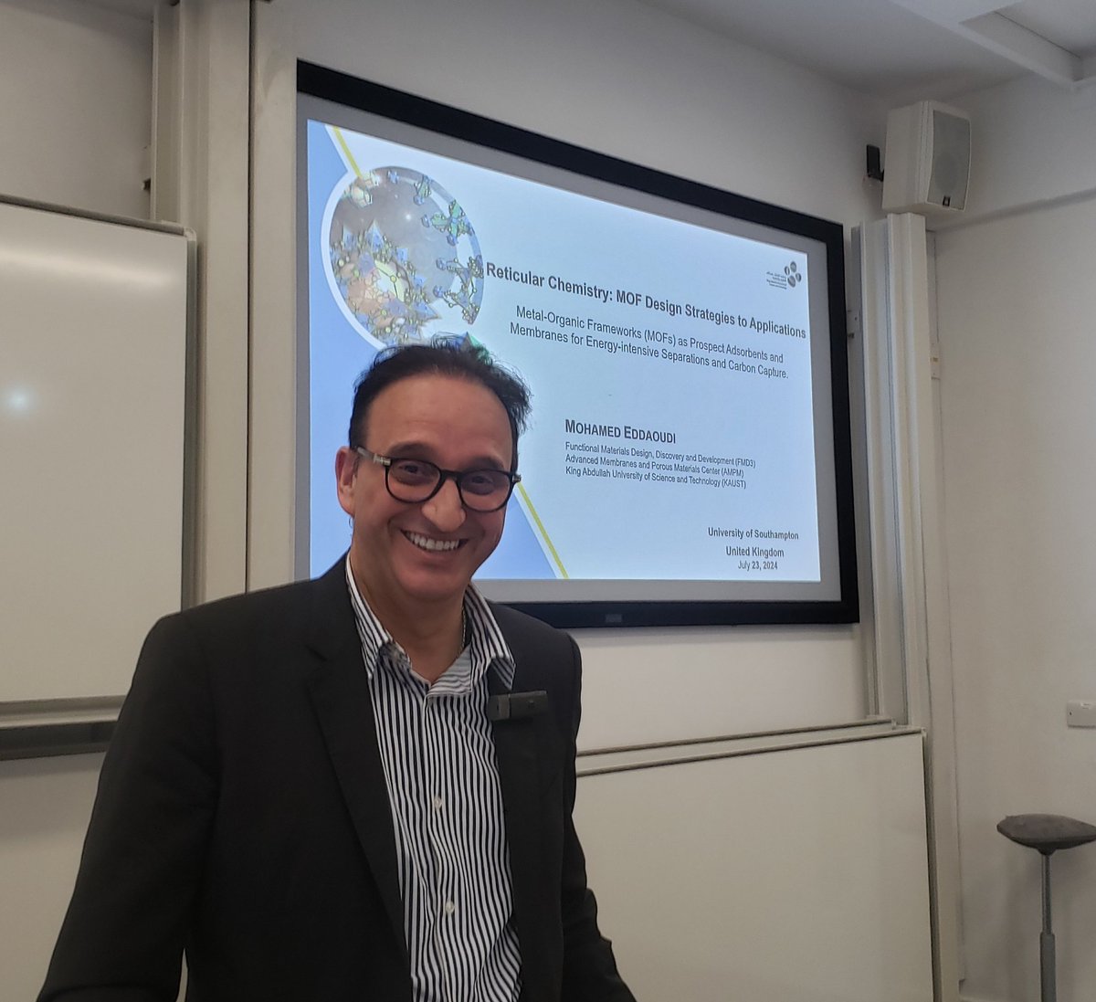graeme_day's tweet image. Thank you @Eddaoudi_FMD3 for visiting @UoSChemistry today and the outstanding seminar.