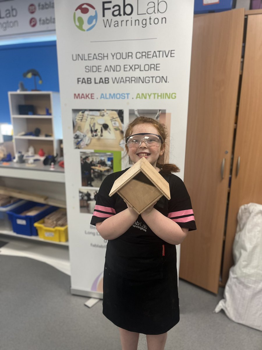 FablabWarrBCA's tweet image. Photos from tonight’s Kids woodwork/ D&amp;amp;T session. They completed their birdbox and phone holder this evening. 
#warrington #thermoform #woodworking  @BCAWarrington