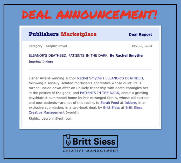 We are so excited to announce ELEANOR'S DEATHBED and PATIENTS IN THE DARK, two brand new graphic novels by Rachel Smythe! <a href="/used_bandaid/">RachelSmythe @ Lore Olympus</a> <a href="/InkloreBooks/">Inklore Books</a>