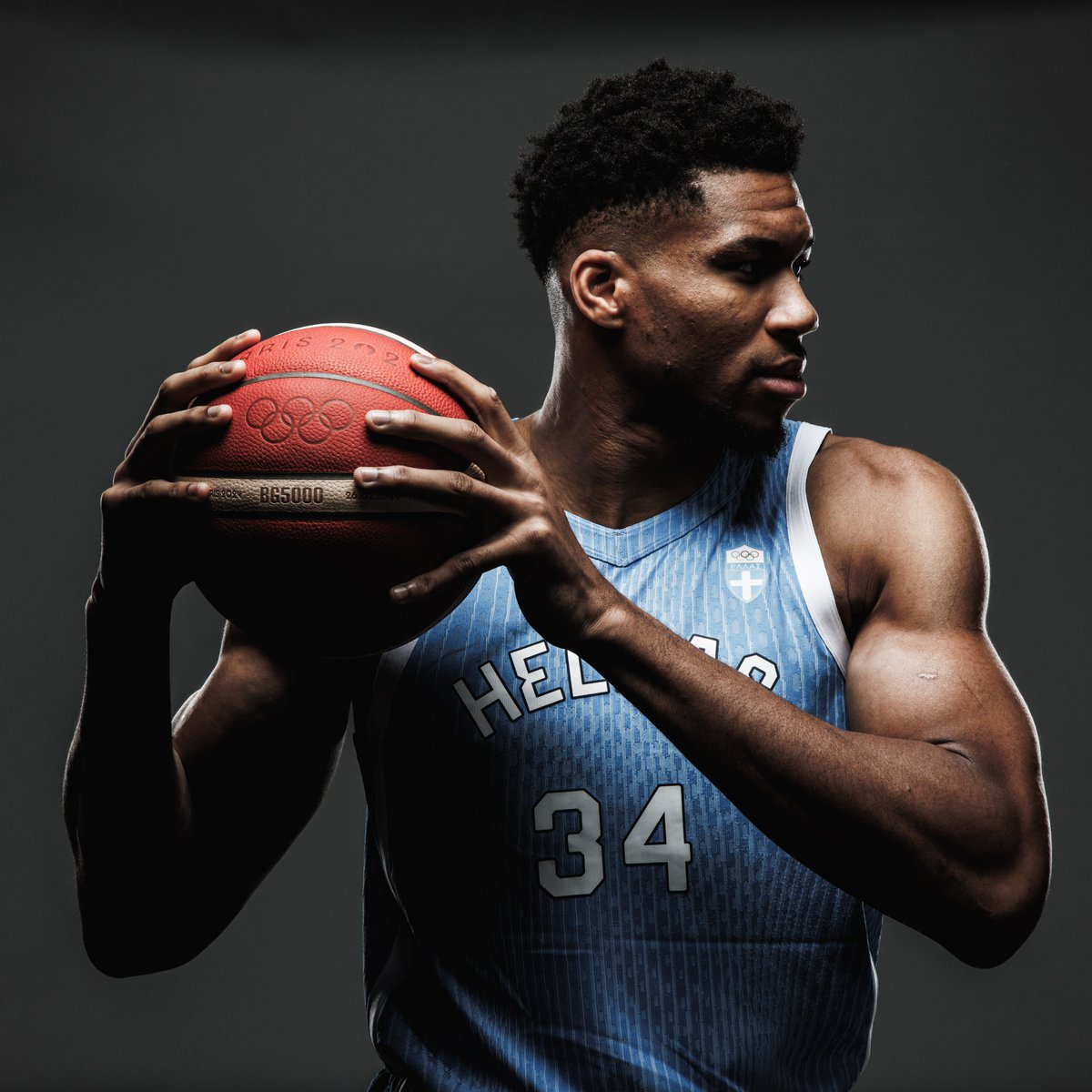 FIBA's tweet photo. First Olympics for the Greek Freak ⌛️

#Paris2024 x #Basketball https://t.co/GvHS7G95pU