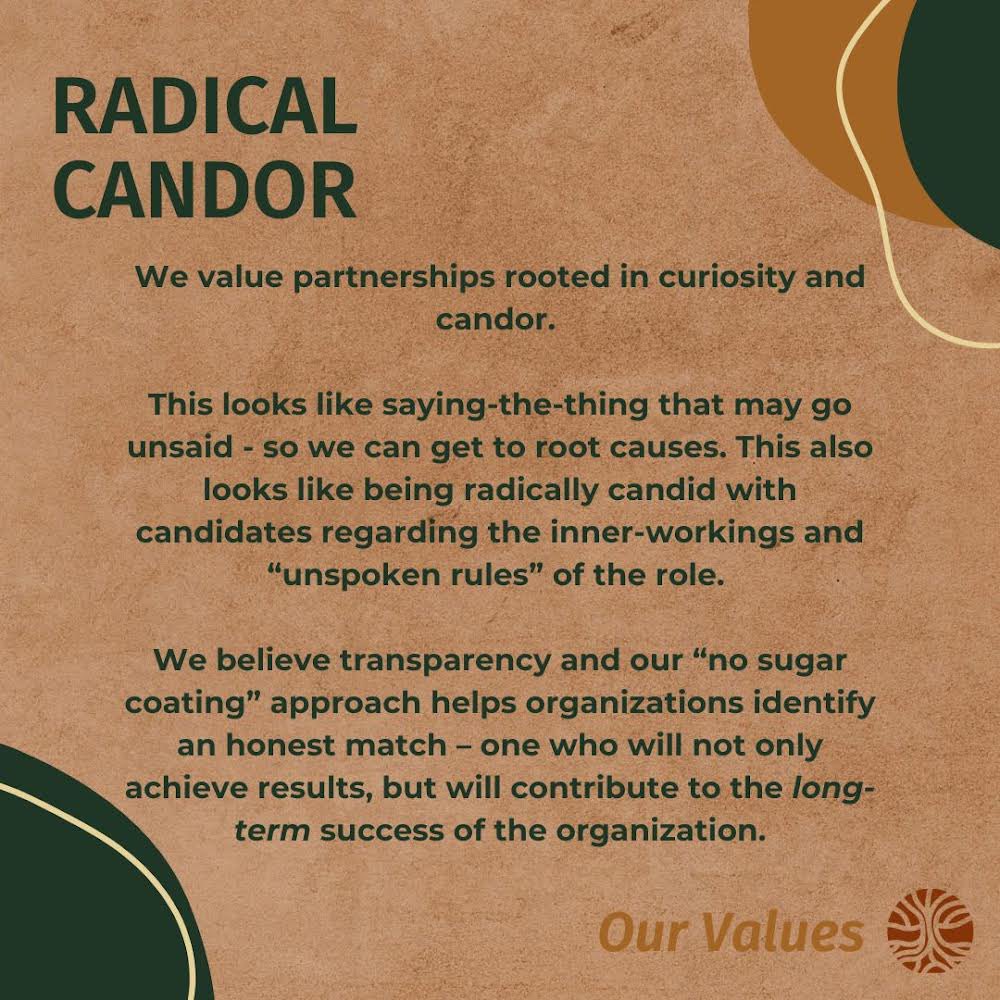 UprootTalent's tweet photo. Our four #values guide our decision-making, our client and candidate relationships, as well as our search process and learning experiences. 

This month, we'll be sharing what these values mean to us, as well as how they show-up in our daily work.
 🧵 https://t.co/BPypckSBql