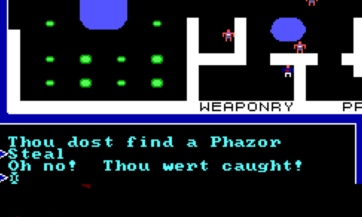 DJClicheDarknes's tweet photo. OK I ONLY WAS CAUGHT BECAUSE I PRESSED S AGAIN TO TAKE THIS SCREEN SHOT, BUT WTF?! YOU CAN STEAL?! THERE IS A PHAZOR?! #Ultima1 https://t.co/xxpQ8RzFgD