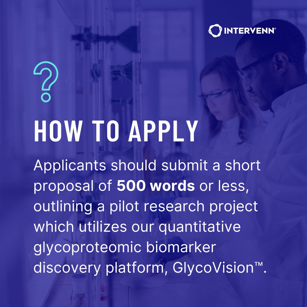 InterVennBioSci's tweet photo. Apply today to our Glycoproteomic Innovator Grant! This grant provides a unique opportunity for researchers to leverage our GlycoVision™ Platform to analyze up to 200 human serum or plasma samples. Learn more:
https://t.co/xXWVbcxHUd
#CancerResearch #Grants #Glycoproteomics https://t.co/Fw4feJane3