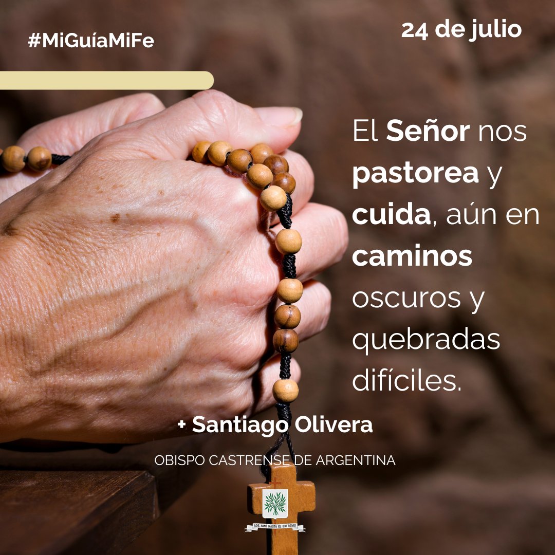 ObCastrenseArg's tweet photo. #MíGuíaMiFe
El Señor nos pastorea y cuida, aún en caminos oscuros y quebradas difíciles.
+Santiago Olivera
Obispo Castrense de Argentina https://t.co/qkpYtsj7Xr