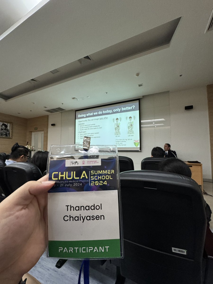 Thanadol_TC's tweet photo. Had an amazing time at the Chula Summer School in Advanced Medical Physics! Learned so much, especially about Proton Therapy &amp; Radiomics Applications. A big shoutout to my former classmate Dr. Sararas for an inspiring lecture! #MedicalPhysics #ChulaSummerSchool #ProtonTherapy https://t.co/G8SCxaSo0x