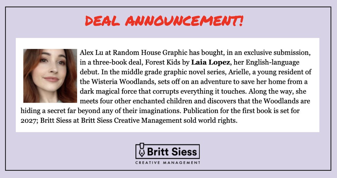 We're so excited to announce <a href="/itslopezz/">Laia</a>  English-language debut FOREST KIDS! We couldn't be more thrilled!✨🪻 <a href="/RHKidsGraphic/">Random House Graphic</a>