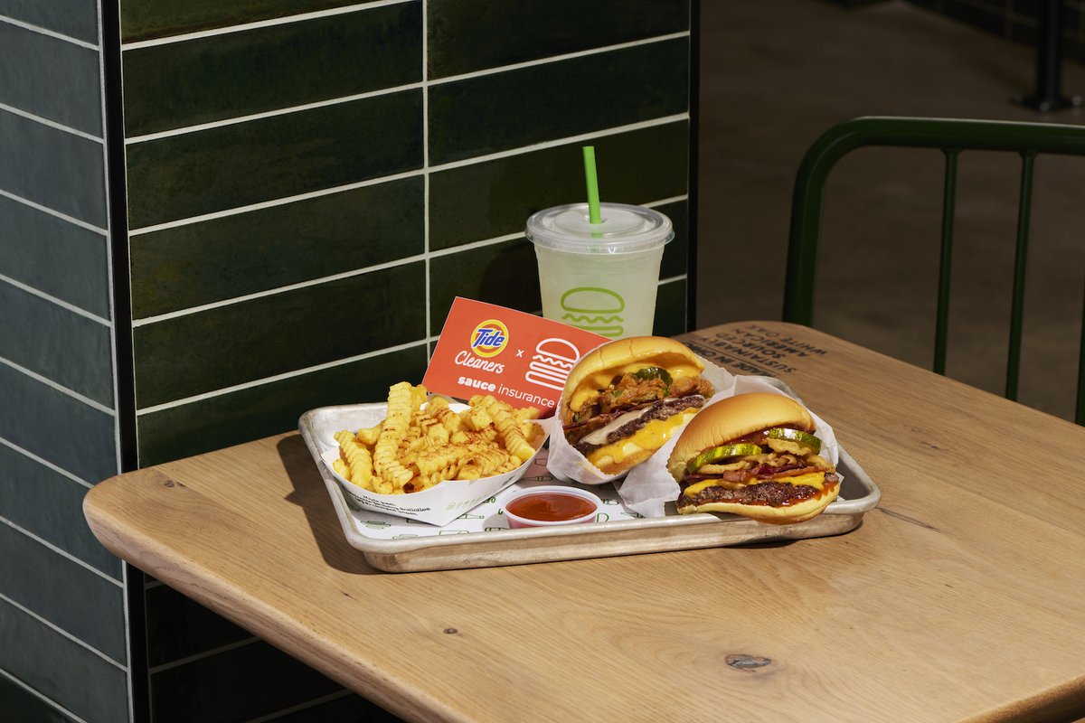 NRNonline's tweet photo. Shake Shack offers dry cleaning to promote its barbecue LTO. Guests who post pictures of their burgers or the stains they caused will get $10 vouchers at Tide Cleaners https://t.co/6g31399n4J https://t.co/jTZqhjbHd3