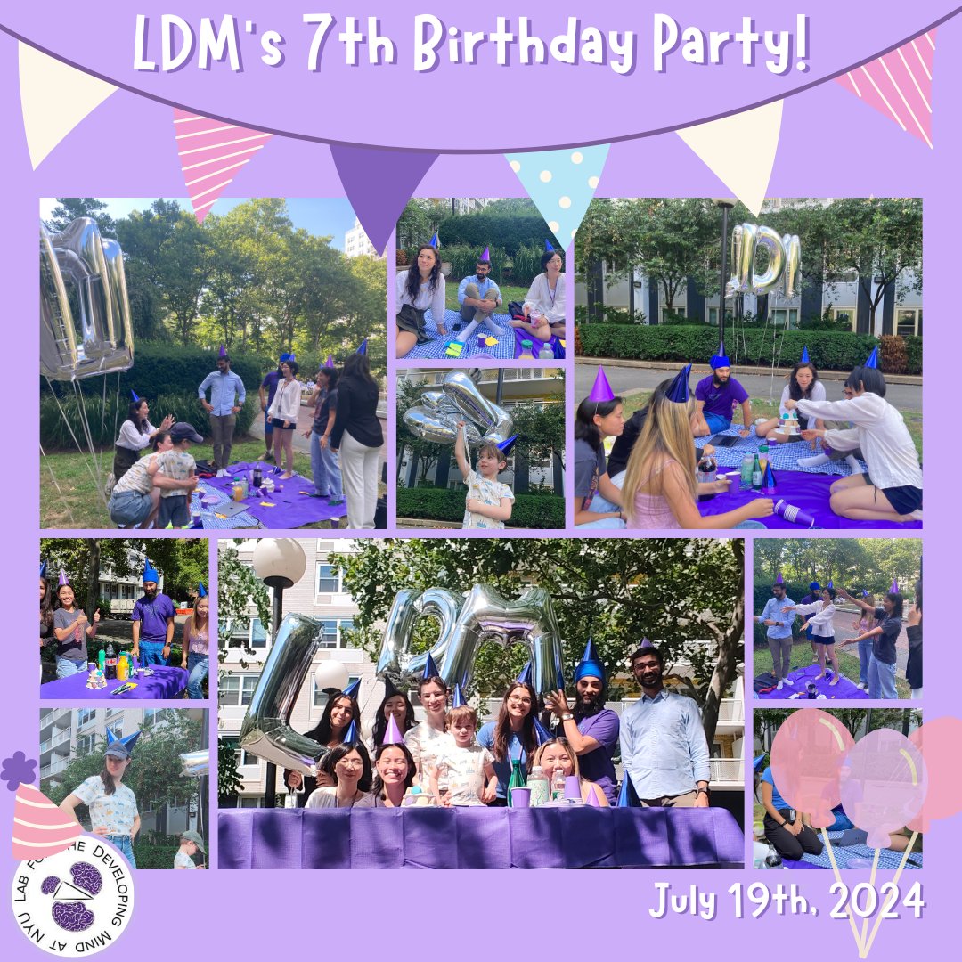 Last Friday, we celebrated the LDM's 7th Birthday! It was an afternoon filled with fun party games, lots of laughter, and yummy macarons!

We are so grateful for the incredible LDM family of researchers and child scientists we have built over the years. Excited for year #8! 🥳