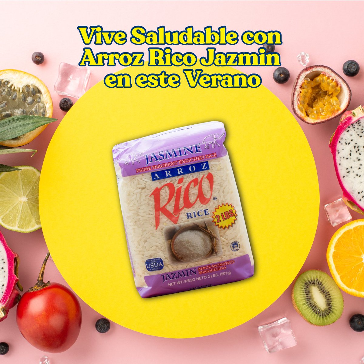Elige una alternativa saludable con Arroz Rico Jazmín. 🌿🍚 
Delicioso, aromático y perfecto para cualquier comida. ¡Cuida tu bienestar mientras disfrutas del mejor sabor! 
#ArrozRicoJazmín #VidaSaludable