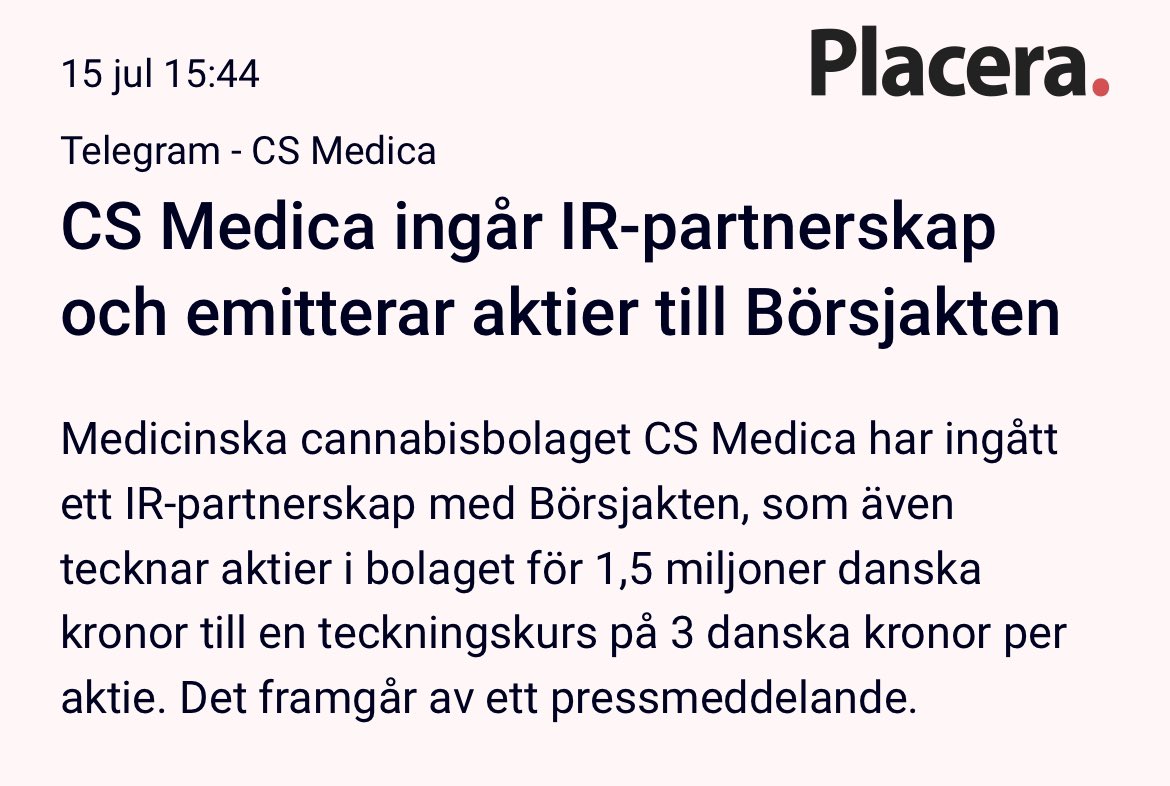 missswee's tweet photo. @PianistSwedish Håsens mamma. Börsjakten som numera drivs av Fagler tar över IR-jobbet från Aktietjuven och aktien rusar 90%. I Börsveckans tävling vinner alla som deltar aktier. Kanske CS Medica ligger i potten denna vecka? https://t.co/hkP9UiBV9Z
