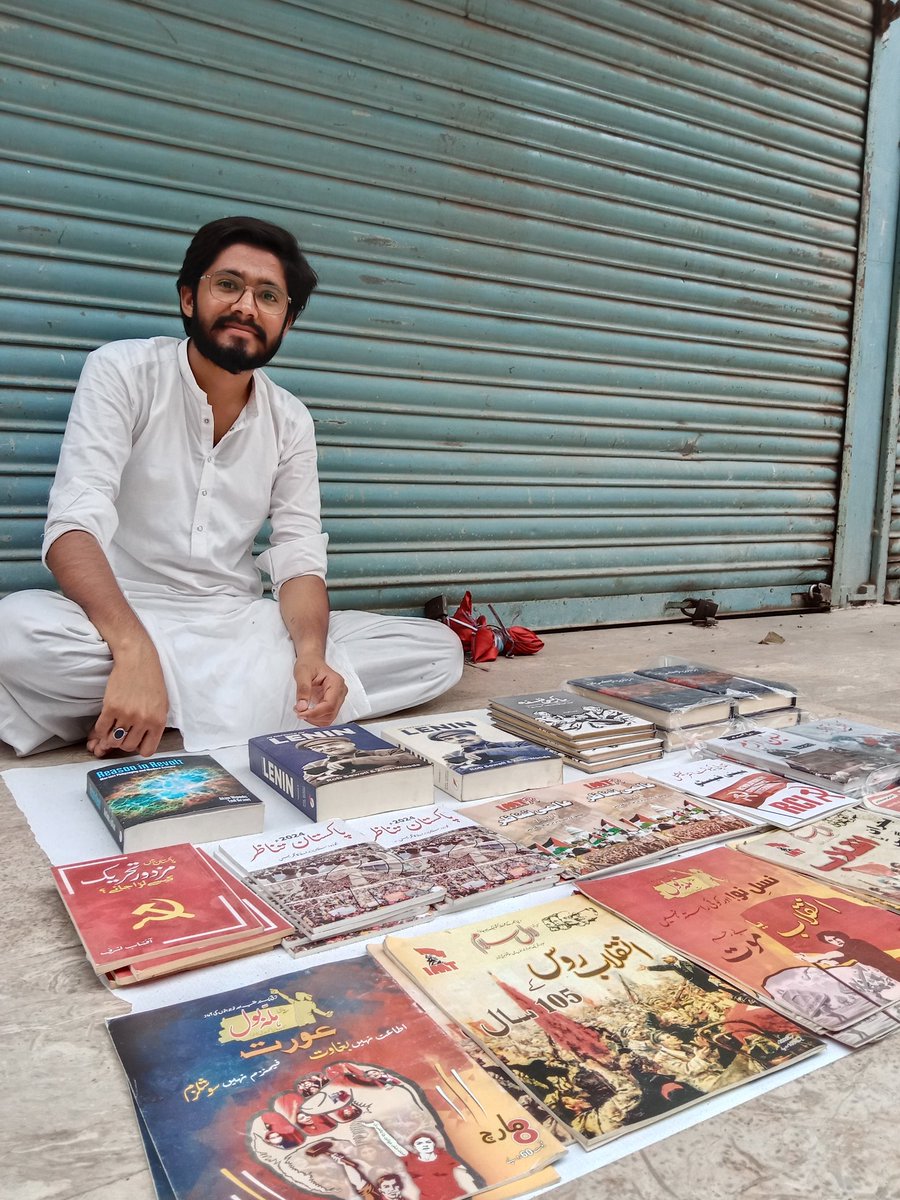 MarxistParvez's tweet photo. The Capitalists will sell us the rope with which we will hang them.

The Communist Book Stall Regal Chowk Karachi.
#Communist 
#communistsarecoming 
#RCI 
#Revolution 
#Marxism 
#socialism https://t.co/Y4WuKExqoo