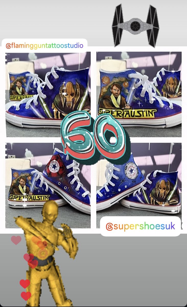Flaming_Gun's tweet photo. Julie has hand painted her 60th pair of @SupershoesUK #lacedwithhope for a child battling cancer. β€οΈπβ€οΈ https://t.co/UyksEXriHl