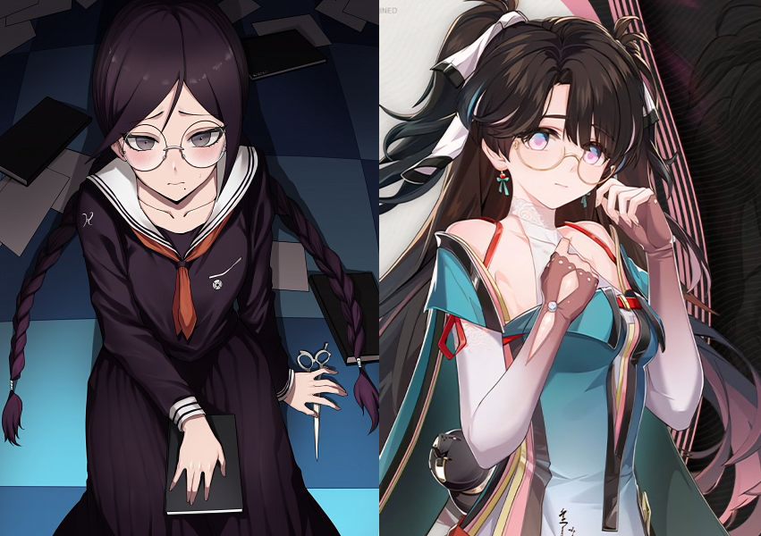 FreeToPWN's tweet image. Is it just me, or does Zhezhi give off Fukawa vibes? #WutheringWaves #danganronpa #ZheZhi #animewaifu