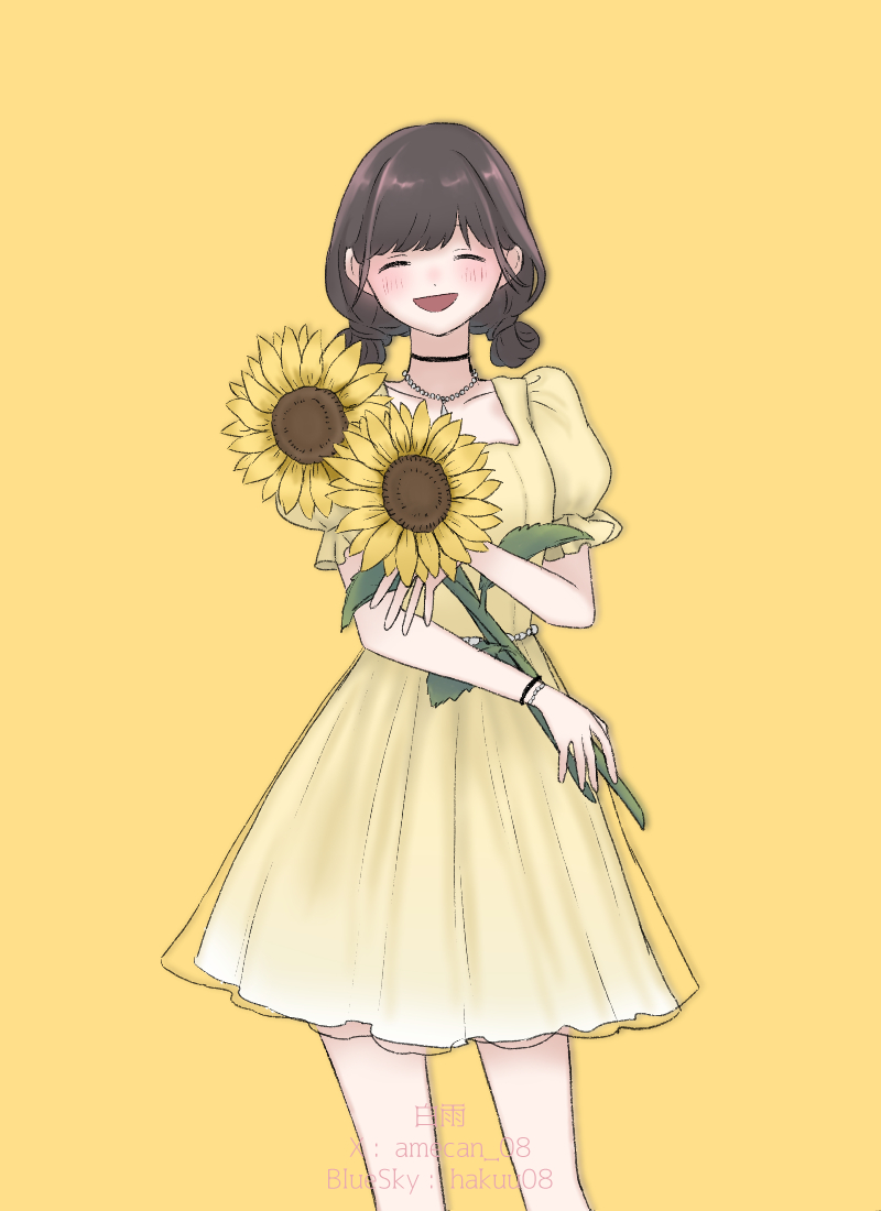 「頑張って色塗ったので、ついでに見てください 他にも描きたい服あったけど絞りました」|白雨のイラスト