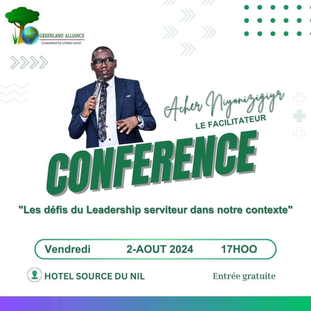 #abatwip ndabahe programme nziza  itangurana na Août 🤗
Conférence sur “les défis du leadership serviteur dans notre contexte “ Avec <a href="/Aniyonizigiye/">Acher Niyonizigiye, PhD</a> 

@BurundianTweets <a href="/burundionthemap/">Burundi On The Map</a> <a href="/akezanet/">AKEZA Burundi</a> <a href="/yigenga/">Umuhinga yigenga</a>