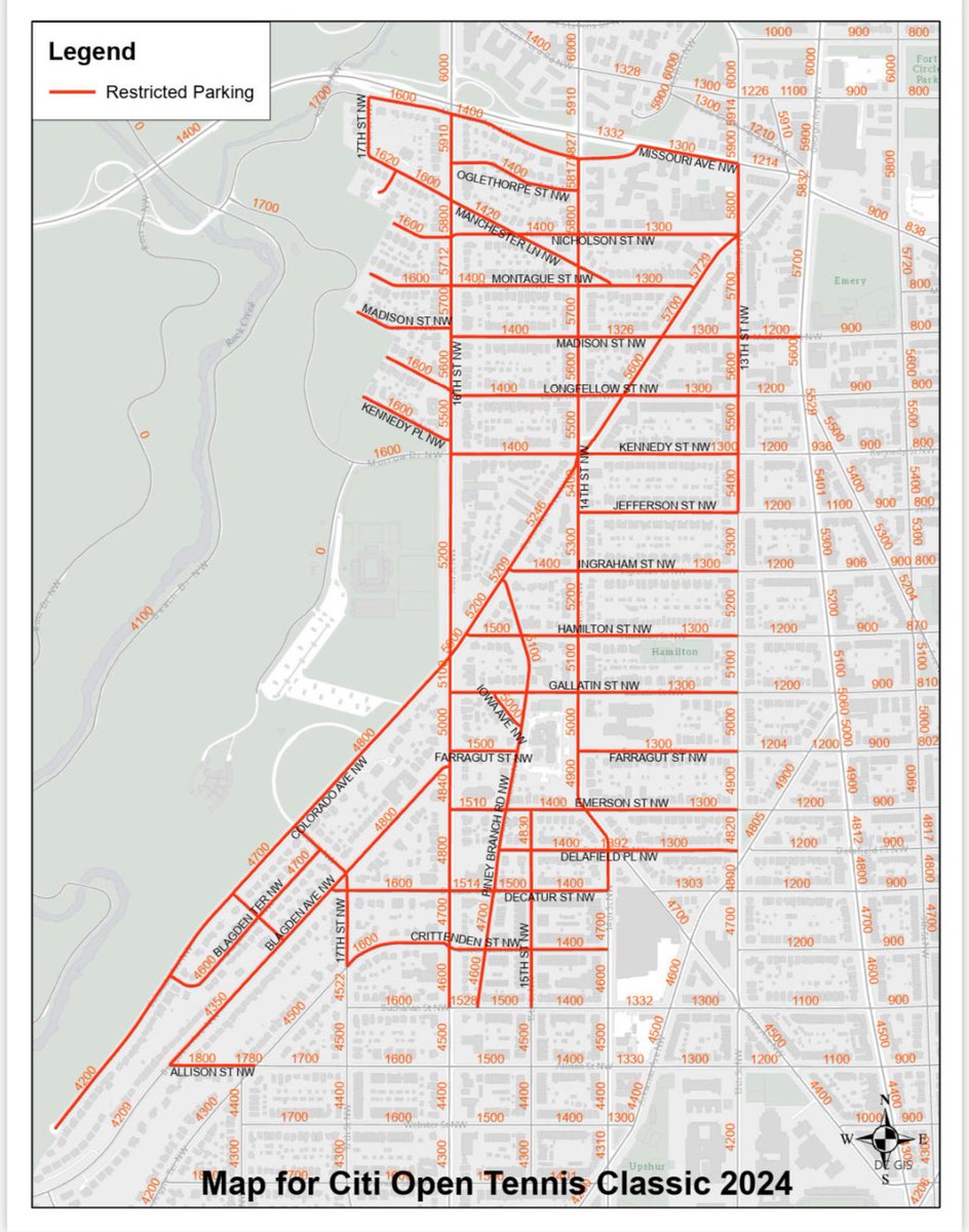 Tennis lovers, if you plan to attend the <a href="/mubadalacitidc/">Mubadala Citi DC Open</a> please be mindful of local parking restrictions! 

Residents of the area enjoy hosting the Citi Open each year, but we ask that you kindly consider using <a href="/wmata/">Metro Forward</a> to minimize parking and traffic disruptions in the community!