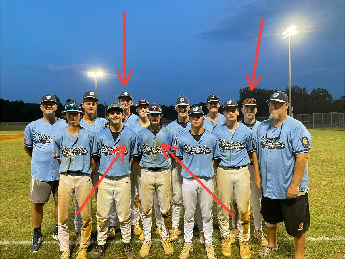 Warrenton Post 72 Baseball (@post72warrenton) on Twitter photo Congrats to our 4 players who earned American Legion All-District 16!
1st Team
Nate Wiles IF <a href="/NateWiles11/">𝓝𝓪𝓽𝓮 𝓦𝓲𝓵𝓮𝓼</a> <a href="/Mount_BSB/">Mount St. Mary's Baseball</a>
Luke Albright <a href="/LukeAlbright24/">Luke Albright</a> <a href="/MethodistU_BSB/">Methodist University Baseball</a>
2nd Team
Thomas Babich IF <a href="/thomasbabich7/">Thomas Babich</a> <a href="/pdc_baseball/">Camp Baseball</a>
Christopher Laws OF <a href="/ChrisLaws07/">Chris Laws</a> #uncommitted Congrats to our 4 players who earned American Legion All-District 16!
1st Team
Nate Wiles IF <a href="/NateWiles11/">𝓝𝓪𝓽𝓮 𝓦𝓲𝓵𝓮𝓼</a> <a href="/Mount_BSB/">Mount St. Mary's Baseball</a>
Luke Albright <a href="/LukeAlbright24/">Luke Albright</a> <a href="/MethodistU_BSB/">Methodist University Baseball</a>
2nd Team
Thomas Babich IF <a href="/thomasbabich7/">Thomas Babich</a> <a href="/pdc_baseball/">Camp Baseball</a>
Christopher Laws OF <a href="/ChrisLaws07/">Chris Laws</a> #uncommitted
