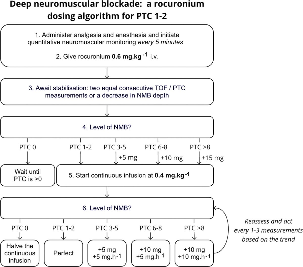 _Anesthesiology's tweet photo. This study proposes a dosing algorithm for deep neuromuscular blockade with rocuronium in patients receiving total intravenous #anesthesia. Read the article: https://t.co/RqbgJbMCZt https://t.co/vJ3AjNEOpk