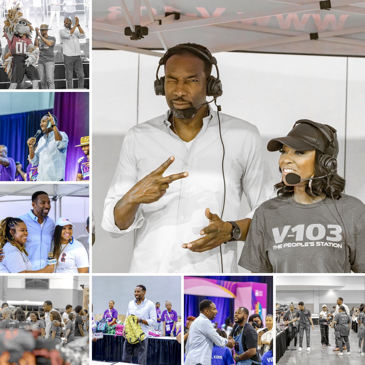 KevJames413's tweet photo. @apsupdate @andreforatlanta @comcast @V103Atlanta @WAOK 
The mayor went from swag surfing to handing out backpack and school supplies at the 10 yr Back to School Bash.  @Xfinity was in the building making a positive impact #DigitalEquity  #InternetEssentials #NowTV #ProjectUp https://t.co/KPRpVS4SOn