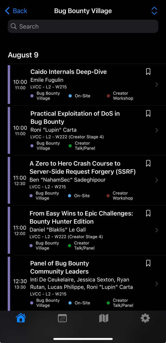 Our full agenda is now live in the hacker tracker app and under info.defcon.org. Make sure you download the app in advance so you mark your favorites!