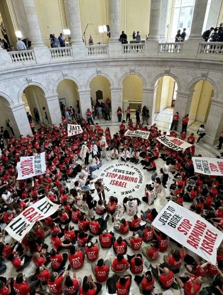 Tego w polskich mediach nie zobaczycie. Żydzi protestujący w gmachu Kongresu USA przeciwko uzbrajaniu Izraela.