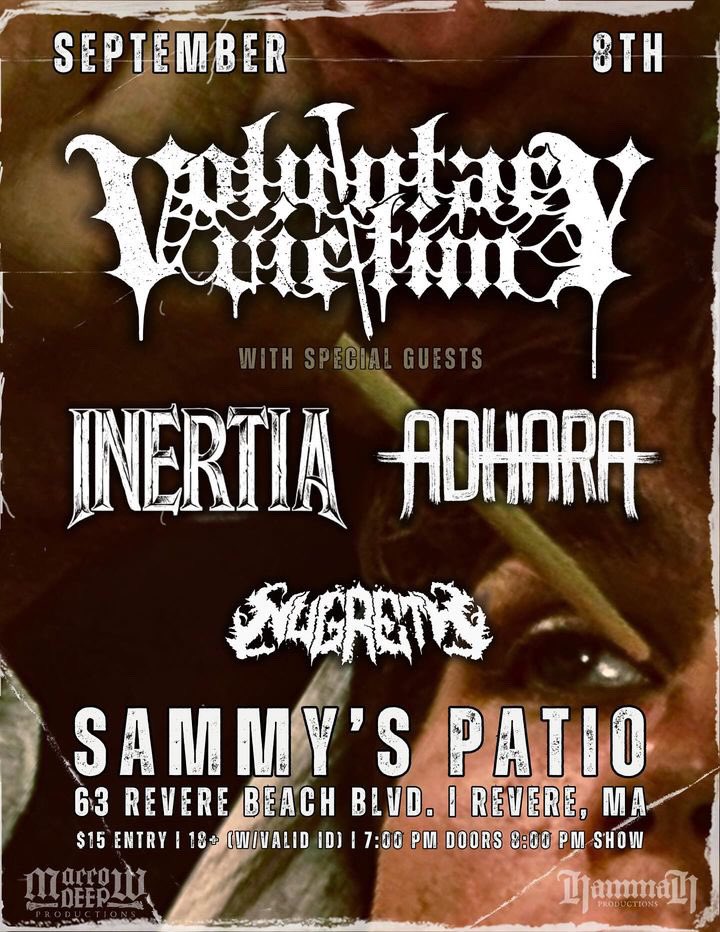 AdharaBand's tweet photo. [:::REVERE, MASS:::]📣

This is the gig to be at September 8th ⬇️

One of our stops with Inertia is at Sammy's Patio! with support from Voluntary Victim &amp; Nugreth

This will be a banger so do what you have to do!

We’ll see you there!🔭

@marrowdeeproductions
@hammahproductions https://t.co/lO0XohBYTm
