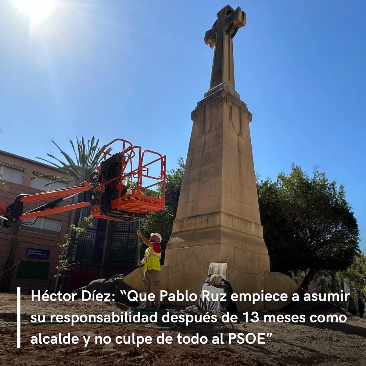 ✔️ El portavoz <a href="/hectordpelx/">Héctor Díez</a> lamenta que el primer edil eche la culpa a los socialistas del retraso en la ejecución de la obra de Paseo Germanías, “una actuación que le dejamos preparada y que ha sido el gobierno de #PabloRuz quien la ha adjudicado y la ha estado gestionando. Si