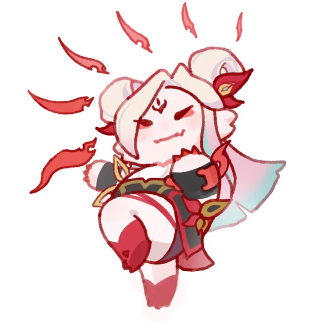 Choncc as Shan Hai Scrolls Neeko, Hwei, Mythmaker Irelia, and Phoenixmancer Xayah and Dragonmancer Rakan from FFGS Weibo 