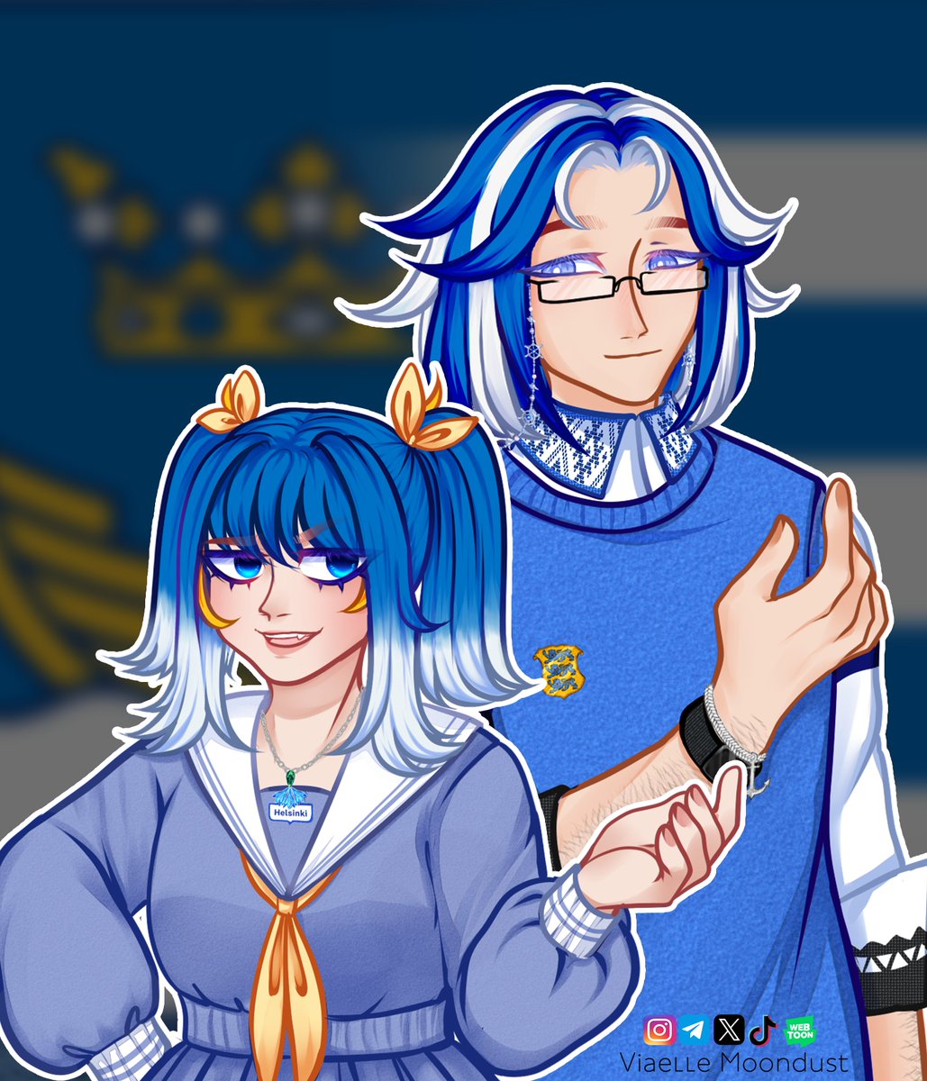 ViaelleMoon's tweet image. 🇫🇮 Helsinki - Hellin
🇪🇪 Tallin - Maarius

#Countrywomen #Helsinki #Finland #Suomi #Eesti #Estonia #Tallin #Humanization #countryhumans